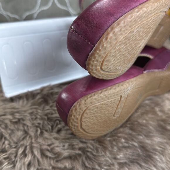 (Z3) Spring Step L'Artiste Gloss,Mary Jane Stiletto Clogs, Leather Burgundy,40/9 - Picture 10 of 12